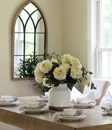 Dining Room with Cathedral Mirror