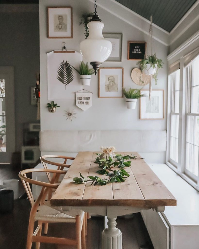 farmhouse breakfast nook table