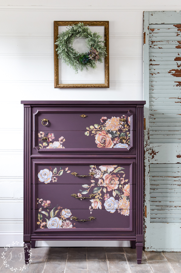 Vintage Inspired Chest with Florals