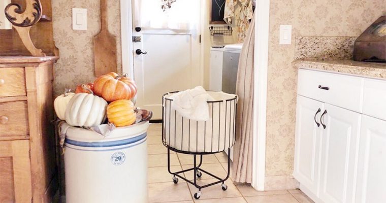 how to store blankets without a closet using a laundry hamper